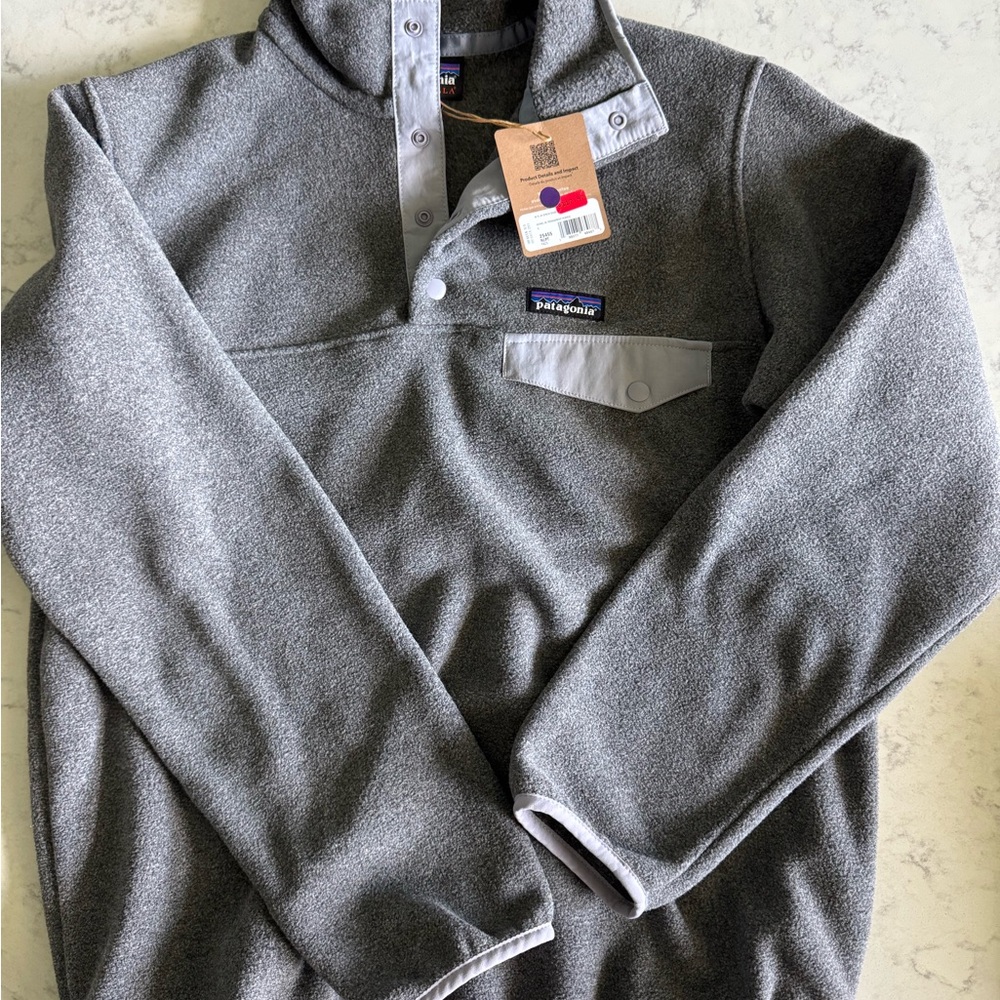 Patagonia Gray Snap-T Fleece Pullover